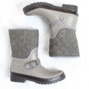 SPERRY Walker Gray canvas quilt boot in gray
